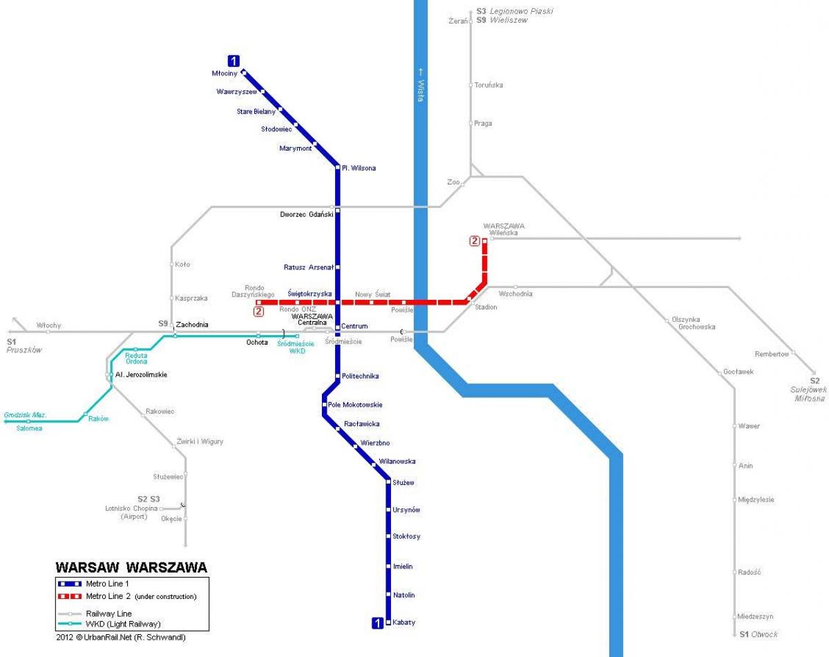 harta metro Varshavë