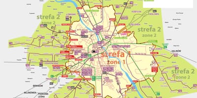 Harta e Varshavës autobus 