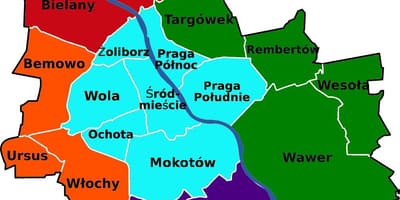Harta e Varshavës rrethe 