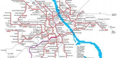 Varshavë tren hartë