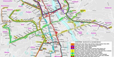 Harta e Varshavës tranzit 