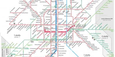 Varshavë transportit hartë